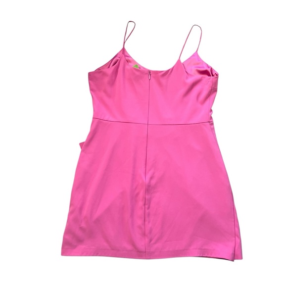 Parker Black Myrtle Pink Draped Bodycon Mini Dress Size 18 - Picture 8 of 14